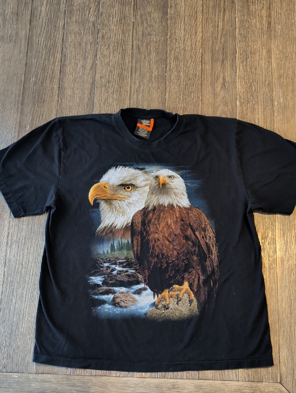 Rock Eagle Classic Black Double Sided Graphic Tee